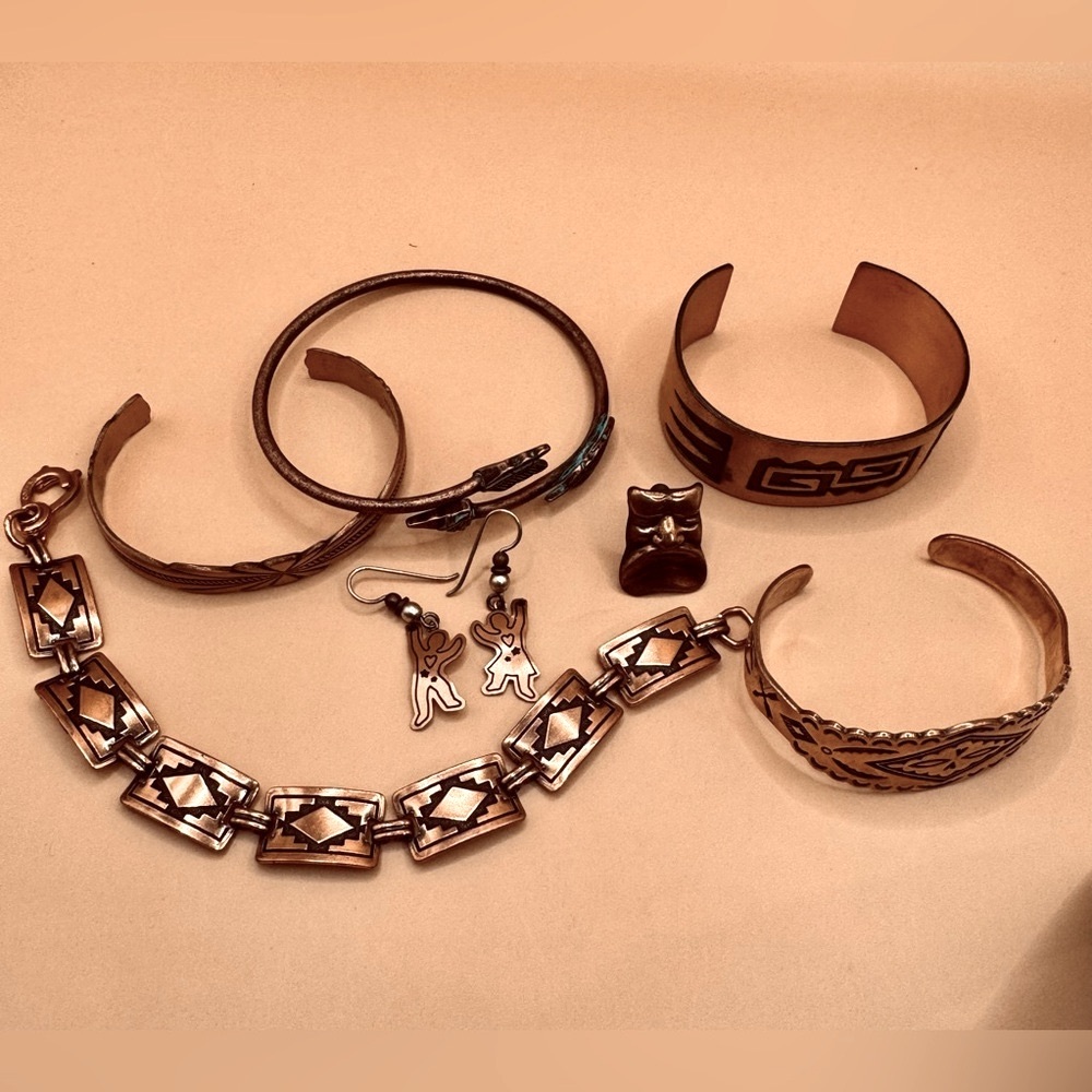 Vintage Copper Jewelry Lot